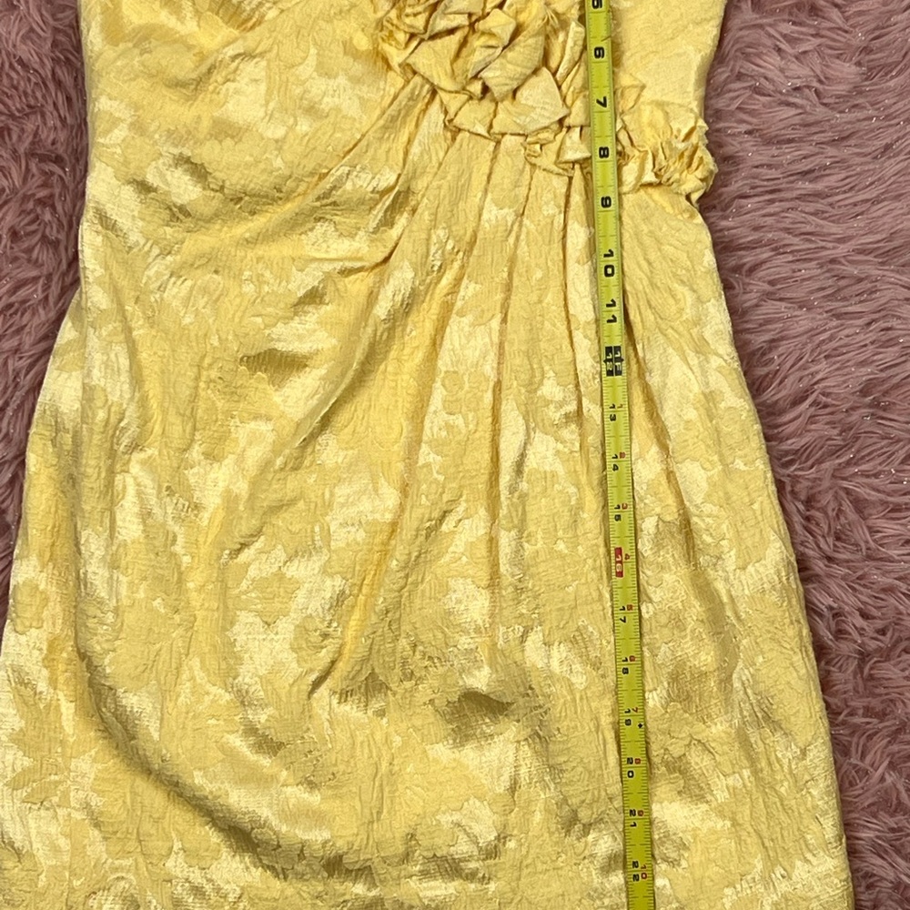 Maggy London strapless yellow dress